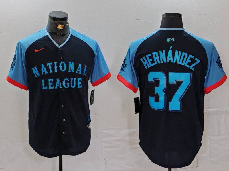 Men Los Angeles Dodgers #37 Hernandez Blue All star 2024 Nike MLB Jersey style 7265->los angeles dodgers->MLB Jersey